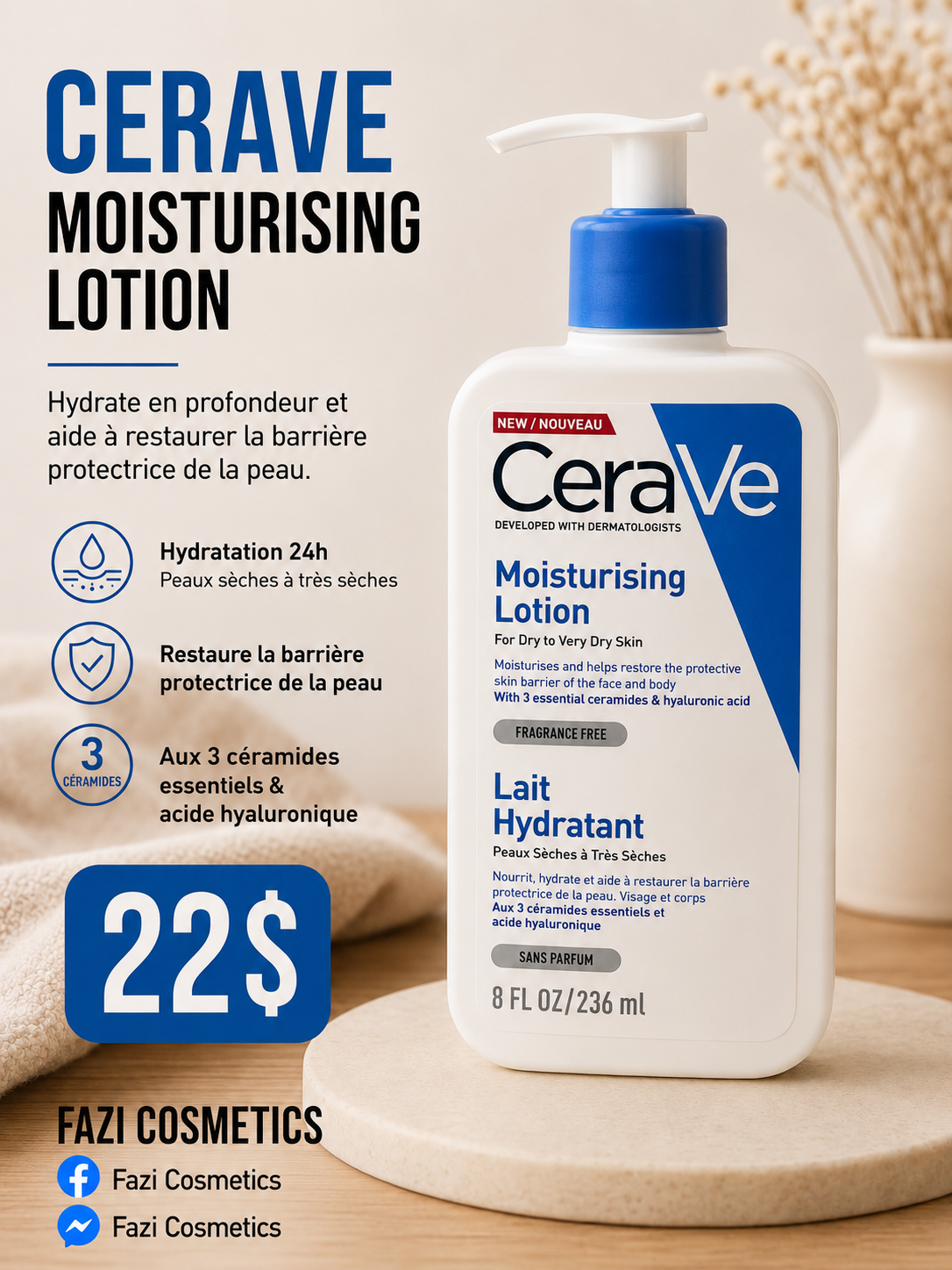 CeraVe Lait Hydratant 236ML