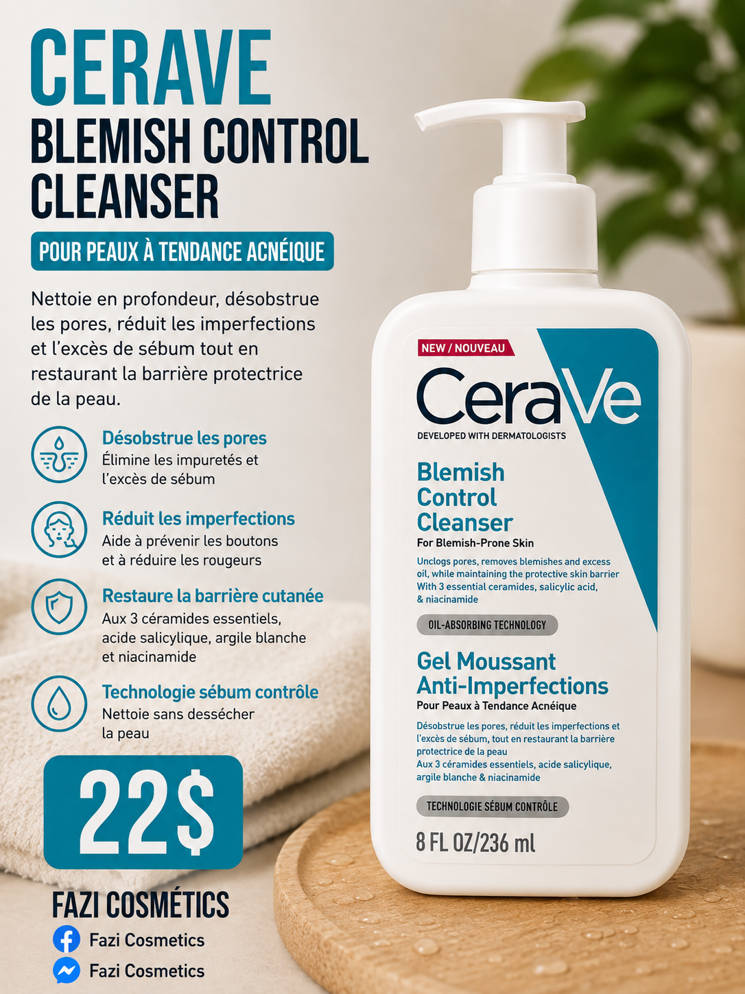 CeraVe Blemish Control Cleanser 236ML