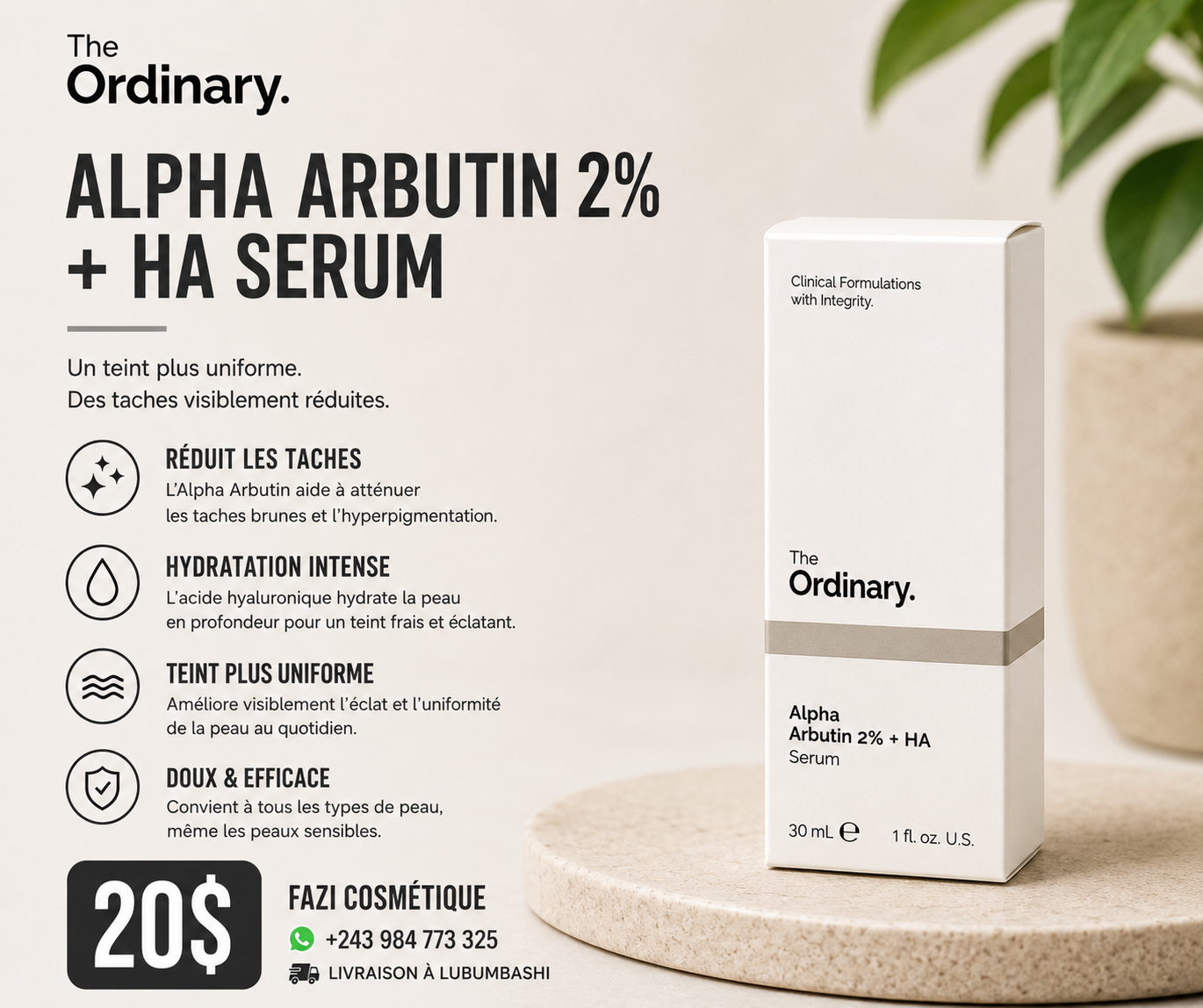 The Ordinary Alpha Arbutin 2% + HA 30ML