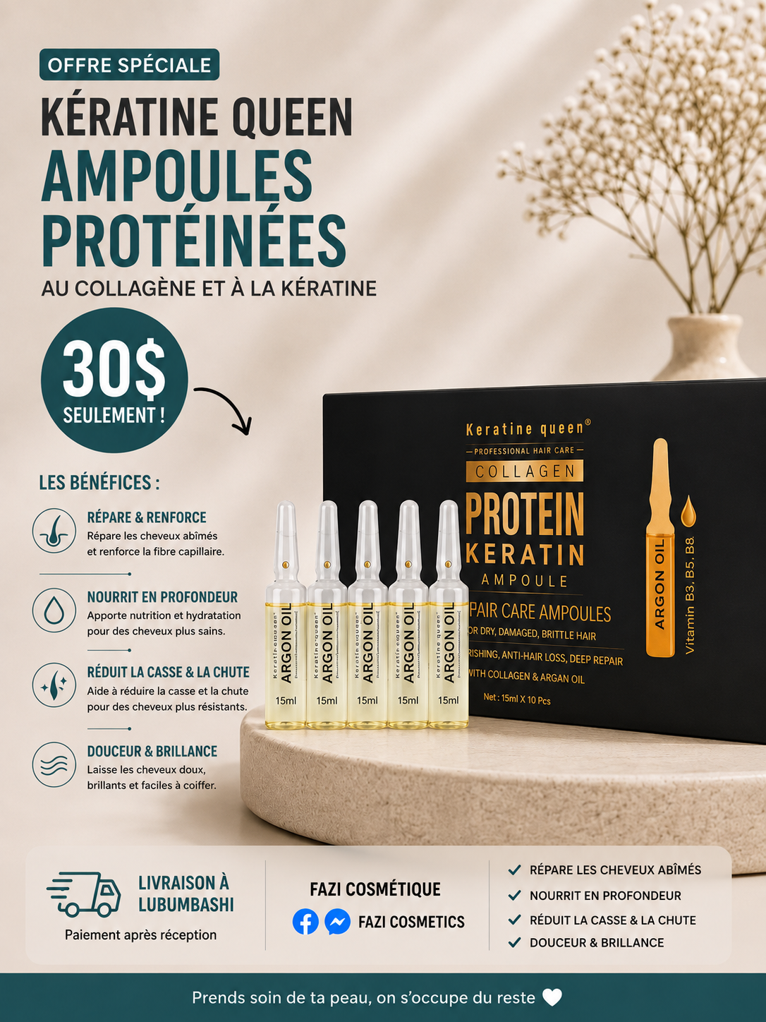 Keratine Queen Collagen Protein Keratin Ampoules