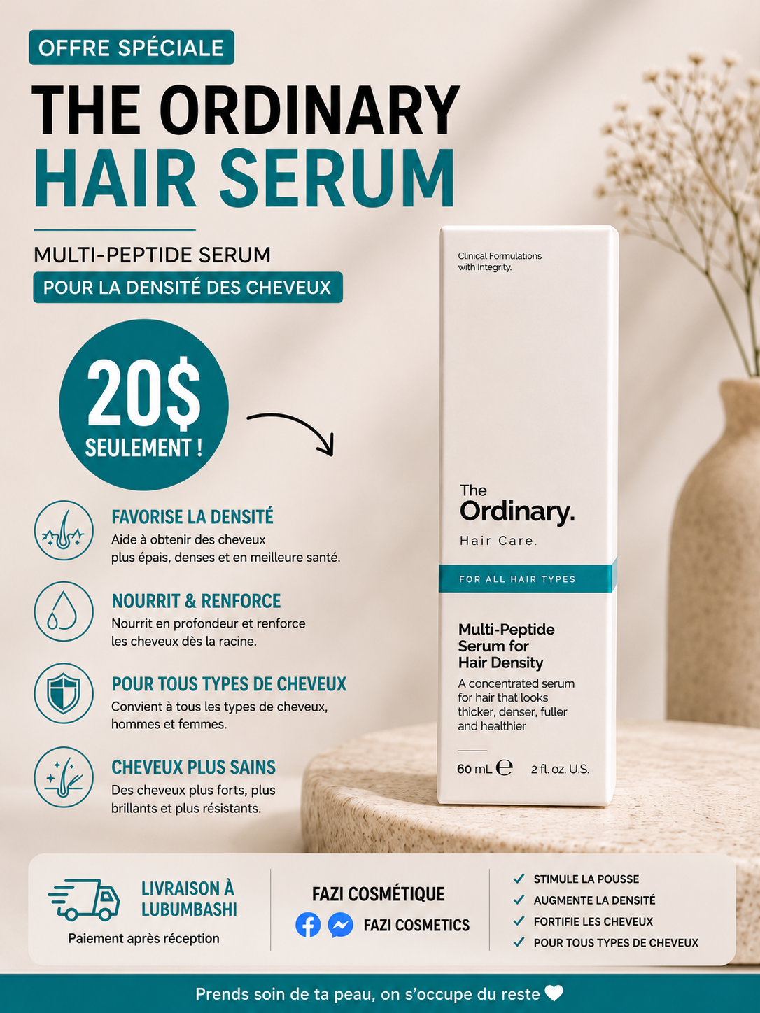The Ordinary Multi-Peptide Serum for Hair Density 60ML