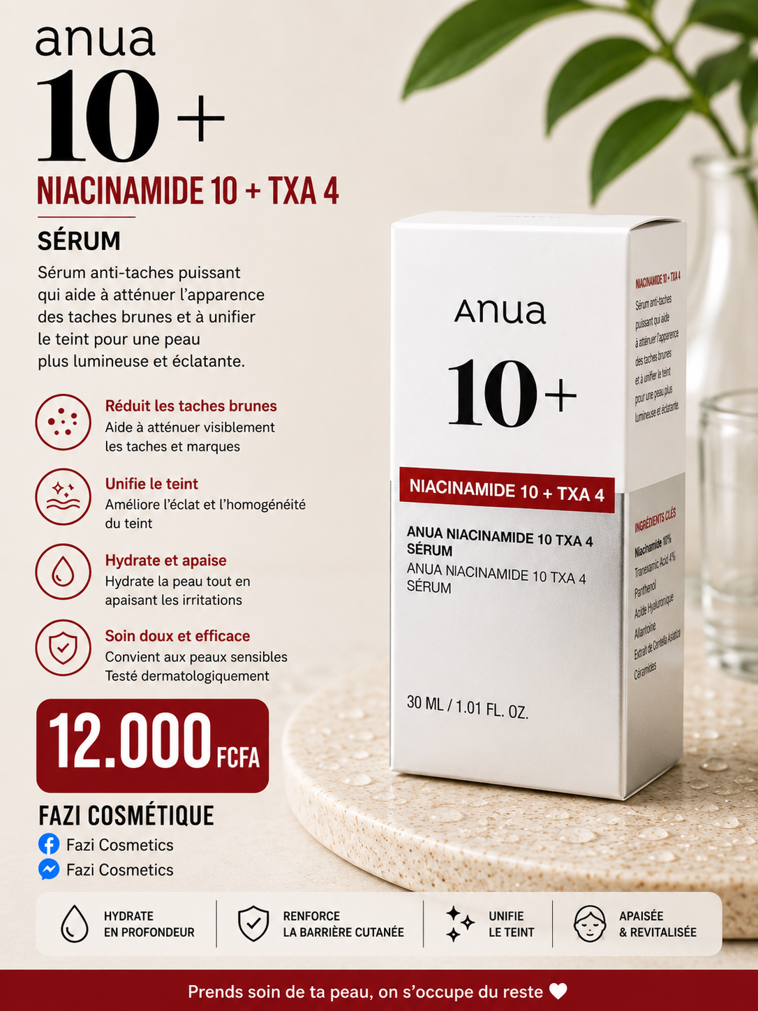 Anua Niacinamide 10% + TXA 4% Serum 30ML
