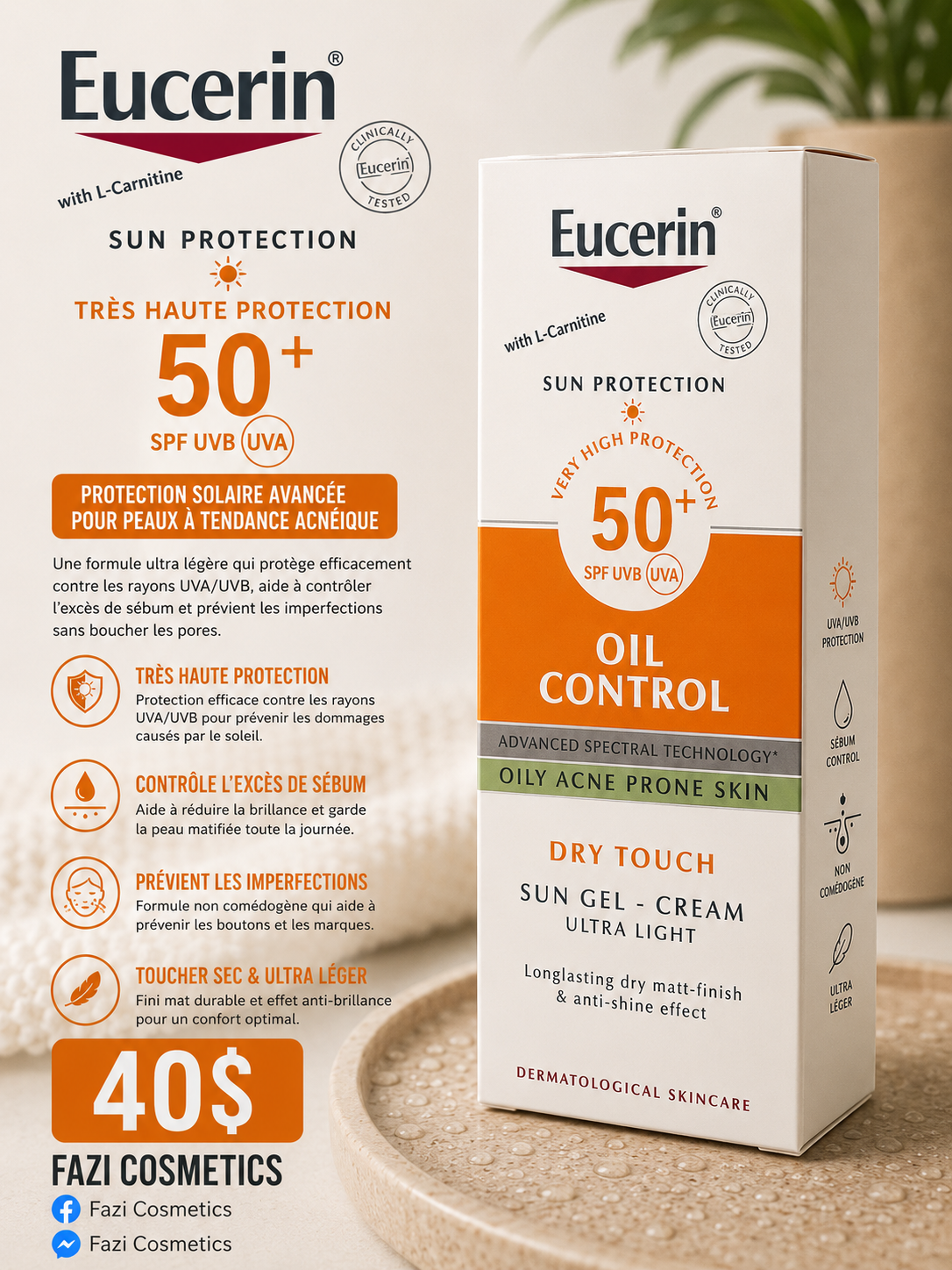Eucerin Oil Control SPF 50+ 50ML