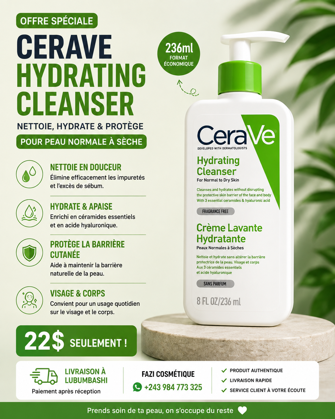 CeraVe Hydrating Cleanser 236ML