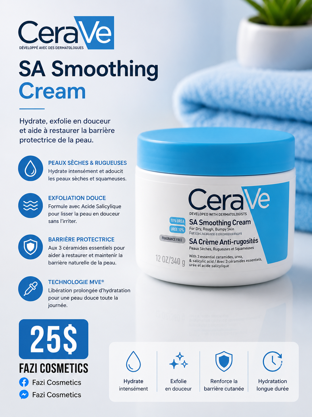 CeraVe SA Smoothing Cream 340G