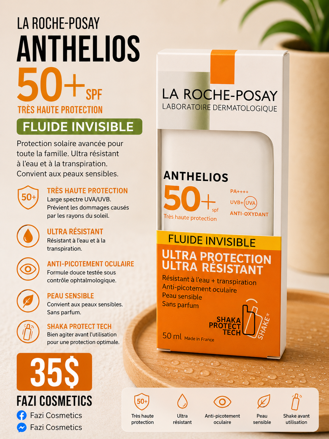 La Roche-Posay Anthelios Fluide Invisible SPF 50+ 50ML