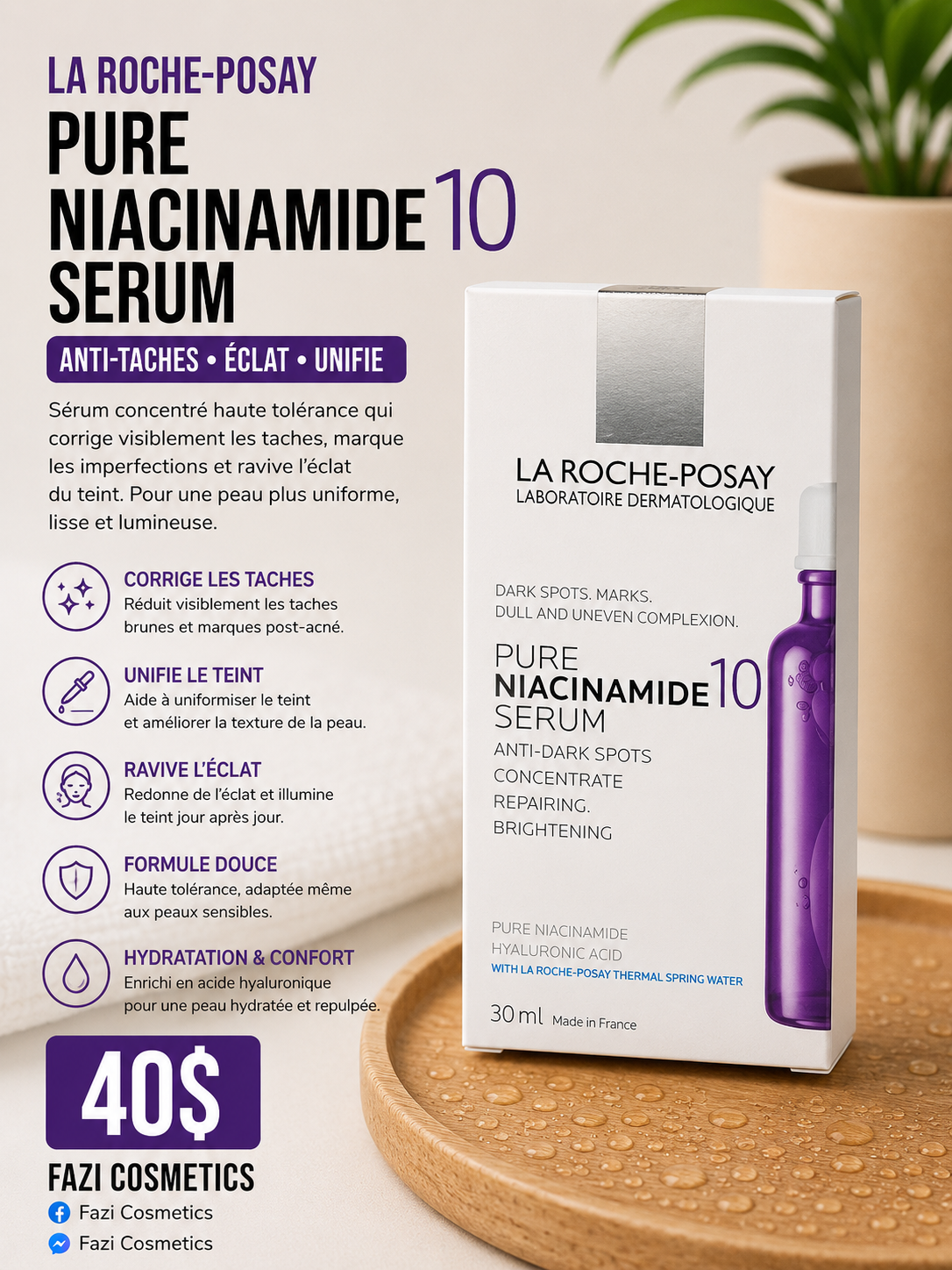 La Roche-Posay Pure Niacinamide 10 Serum 30ML